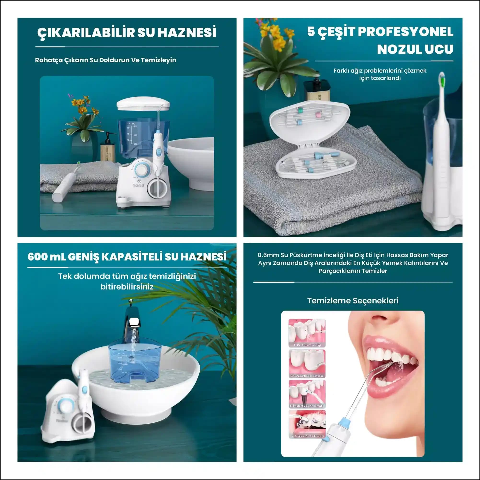 Kolay Kullanımlı Ağız Duşları ile Günlük Diş Bakımında Pratik Çözümler ve Modern Tasarımlar