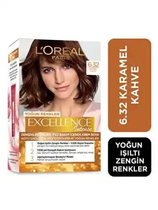 L'Oréal Paris Excellence Intense 6.32 Karamel Kahve: Koyu Saçlar İçin Güçlü ve Doğal Renk Seçeneği