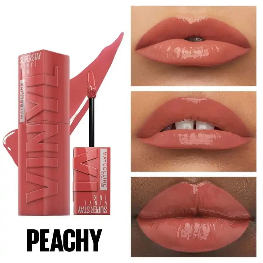 Maybelline Super Stay Vinyl Ink 15 Peachy ile Kalıcı ve Parlak Dudaklar
