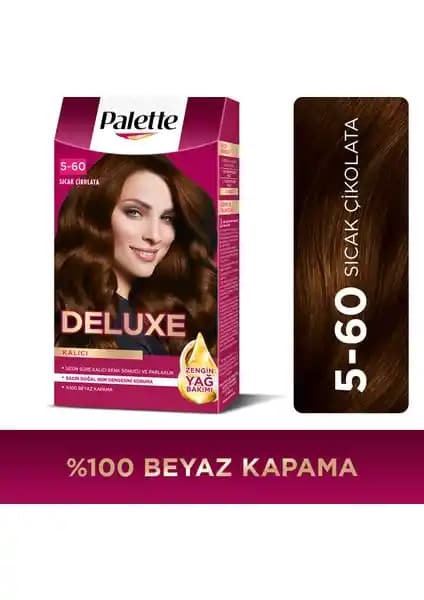 Palette Deluxe 5 60 Kalıcı Kahverengi Saç Boyası ile Doğal ve Parlak Görünüm Elde Edin