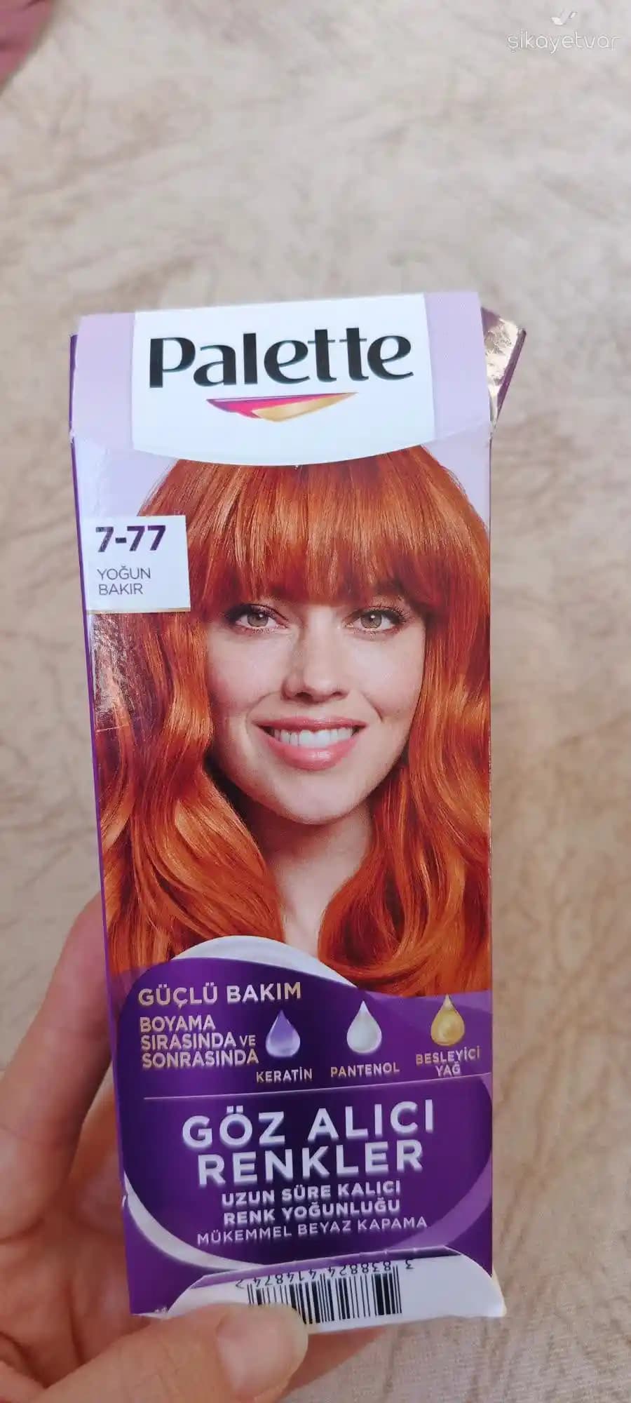 Palette saç boyası ürünlerinde tarih etiketi ve güvenlik önlemleri hakkında bilgilendirme