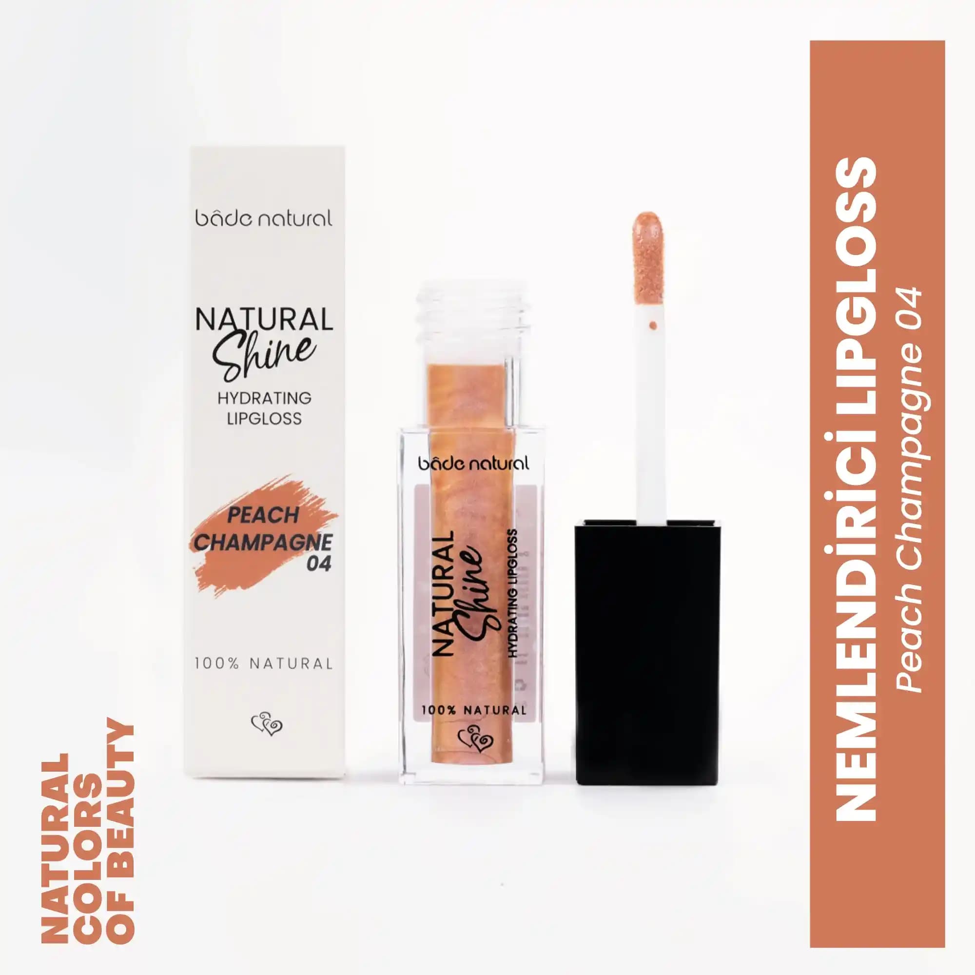 Peach Champagne Doğal Lip Gloss ile Dudaklarda Sağlıklı Parlaklık ve Nemli Görünüm