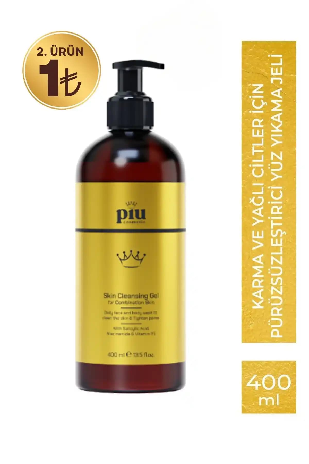 Piu Cosmetic Yağlı Ciltler İçin Yüz Bakım Jeli: Derinlemesine Temizlik ve Ferahlık Sağlar