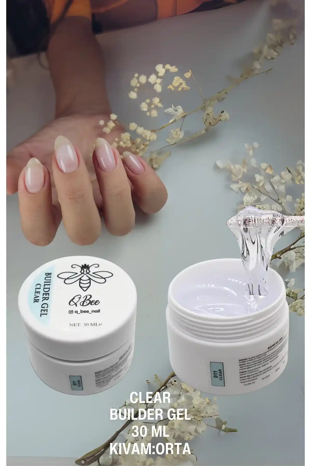 Profesyonel 30 ml Builder Jel Tırnak Jeli: Uzun Süre Dayanıklı ve Parlak Tırnak Bakım Ürünü