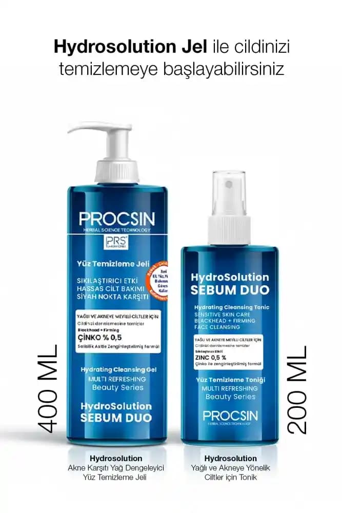Yağlı Ciltler İçin Procsin Hydrosolution Tonik: Gözenekleri Sıkılaştırıcı ve Matlaştırıcı Özellikleri
