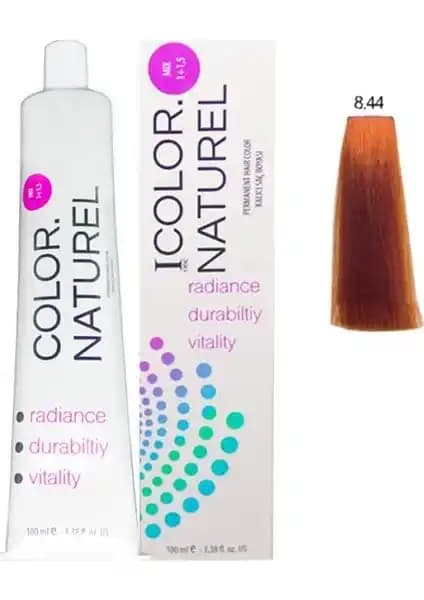 Color Naturel 8.44 Açık Yoğun Bakır Saç Boyası: Kalıcı, Besleyici ve Doğal Tonlar