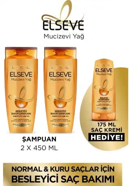 Elseve Mucizevi Yağ Besleyici Şampuan ve Saç Bakım Seti: Doğal Güç ve Etkinlik Sunar