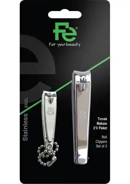 Fe 2'li Tırnak Makası Seti: Pratik ve Hijyenik Tırnak Bakımı İçin Uygun Çift Boyutlu Set