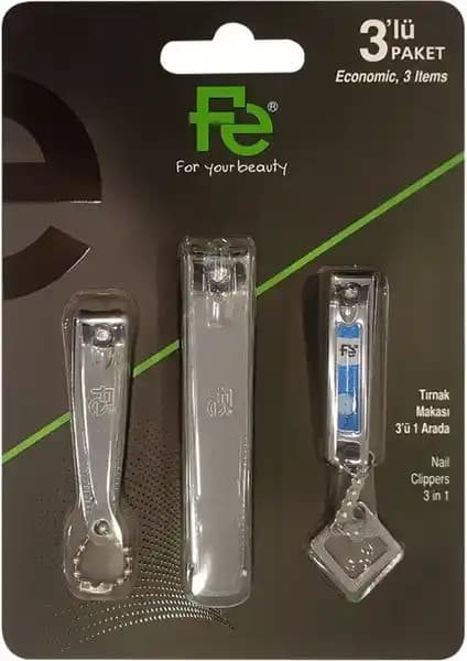 Fe Tırnak Makası 3'ü 1 Arada Çok Fonksiyonlu ve Dayanıklı Tırnak Bakım Aleti