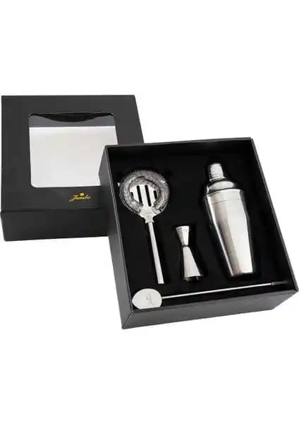 Jumbo Glory 4'lü Çelik Shaker Seti: Dayanıklı ve Şık Mutfak Bar Ekipmanları