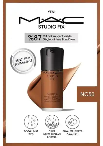 Mac 24 Saate Kadar Kalıcı Mat Fondöten ve Mac Studio Fix Fluid Mini Mat Fondöten Karşılaştırması