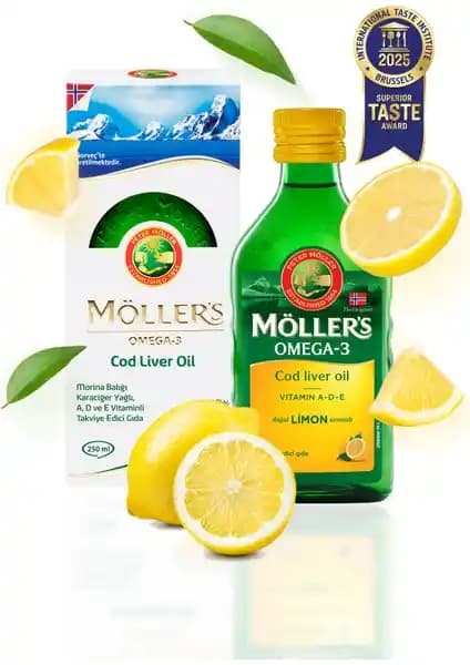 Möller's Limon Aromalı Omega-3 Balık Yağı: Sağlık ve Lezzet İçin Güvenilir Takviye