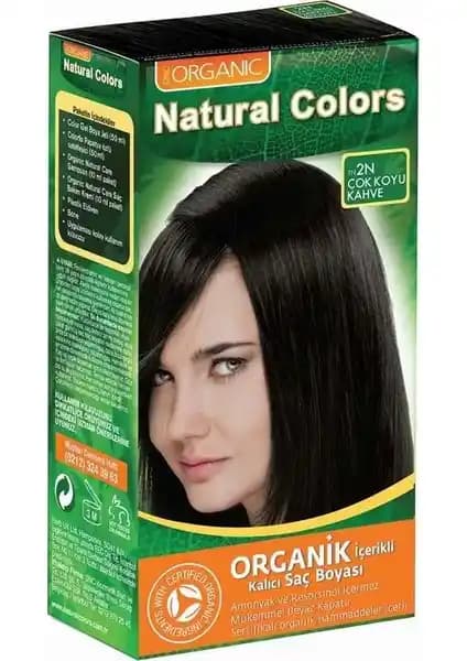 Natural Colors 2N Koyu Kahve Organik Saç Boyası: Doğal ve Sağlıklı Renk Seçeneği