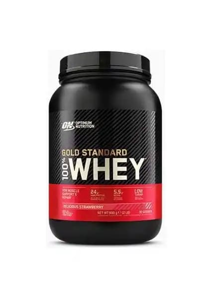 Optimum Nutrition Whey Gold Standart Çilek Aromalı Protein Tozu 907 Gram Sporcu ve Sağlıklı Yaşam İçin