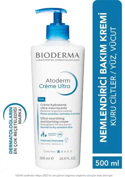 Bioderma Atoderm Cream Ultra 500 ml: Kuru ve Hassas Ciltler İçin Nemlendirici Çözüm