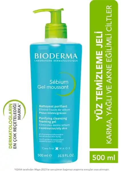 Bioderma Sebium Foaming Gel: Yağlı ve Akneye Eğilimli Ciltler İçin Etkili Temizlik Jeli