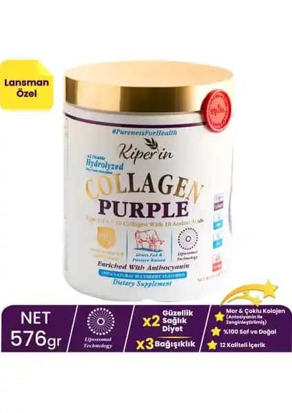 Kiperin Mor Kolajen: Doğal Kolajen Peptitleri ile Cilt ve Eklem Sağlığını Destekleyin