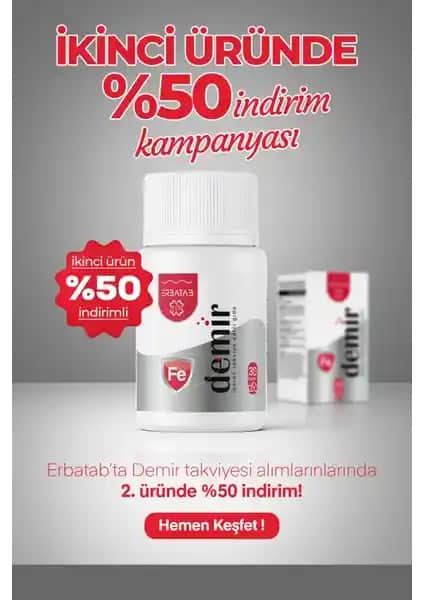 Erbatab Demir Vitamin 30 Kapsül: Doğal Enerji ve Sağlık Desteği İçin Takviye