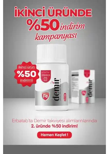 Erbatab Demir Vitamin 30 Kapsül: Doğal Enerji ve Sağlık Desteği İçin Takviye