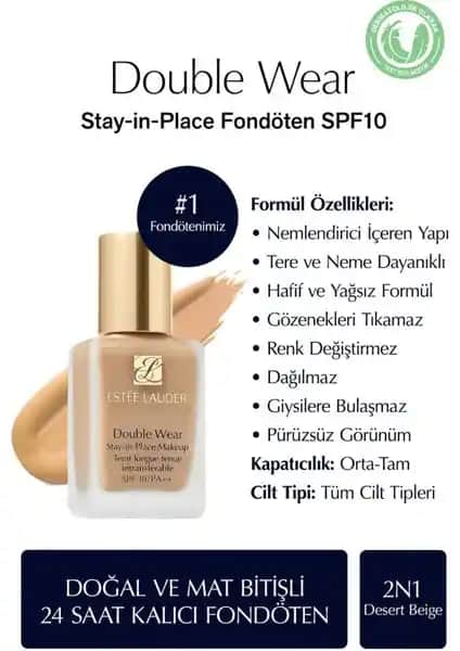 Estee Lauder Double Wear Fondöten İncelemesi: Kalıcılık ve Doğal Görünüm