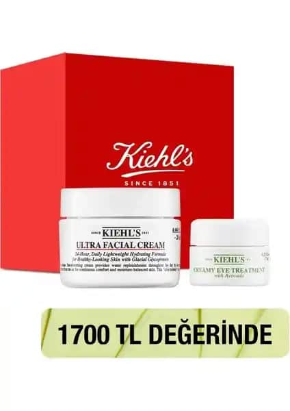 Kiehl's Ultra Facial Cream ve Avokadolu Göz Kremi: Etkili Nem İkilisi Seti