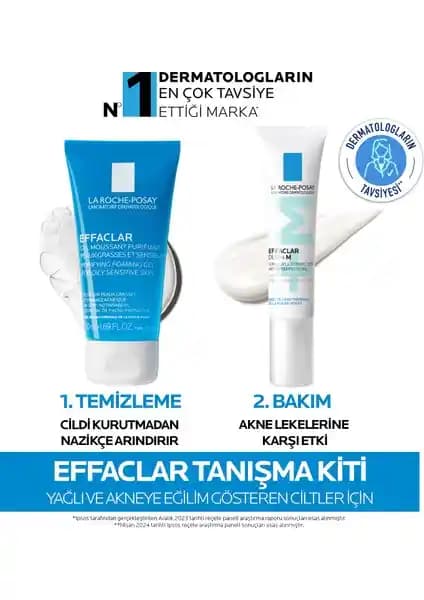 La Roche-Posay Effaclar Tanışma Kiti ile Akne ve Yağlı Ciltler için Bakım