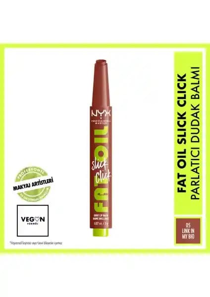 NYX Fat Oil Slick Click: Uzun Süreli Nemlendirme ve Yüksek Parlaklık Sağlayan Dudak Balmı
