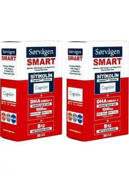 Sorvagen Smart Sitikolin: DHA Omega 3 ve B12 ile Zihin Sağlığını Destekleyin