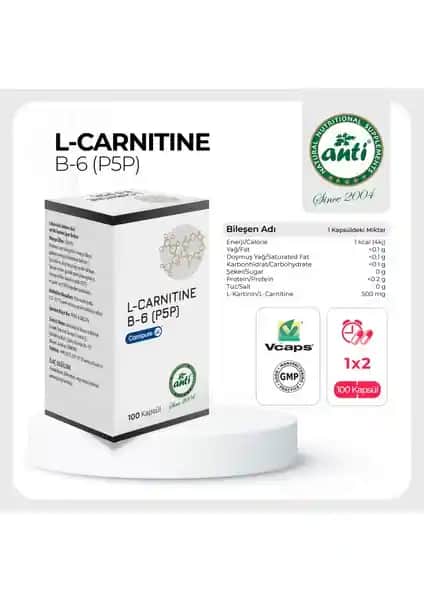Anti L Carnitine Kapsül ve B6 Takviyesi ile Enerji ve Metabolizma Desteği Sağlama