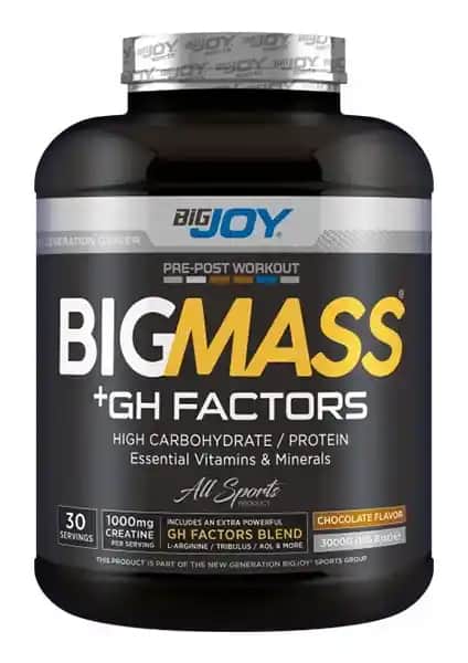 Bigjoy Bigmass GH Factors Karbonhidrat Tozu: Kas Gelişimini Destekleyen Yüksek Kaliteli Takviye