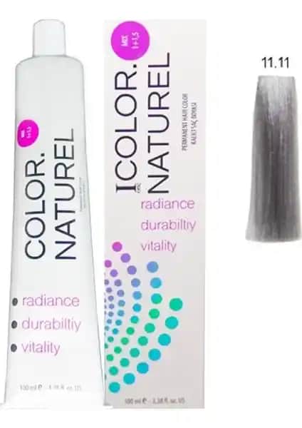 Color Naturel 11.11 Küllü Platin Saç Boyası Kalıcı ve Doğal Saç Rengini Güçlü Kapama ile Sunar