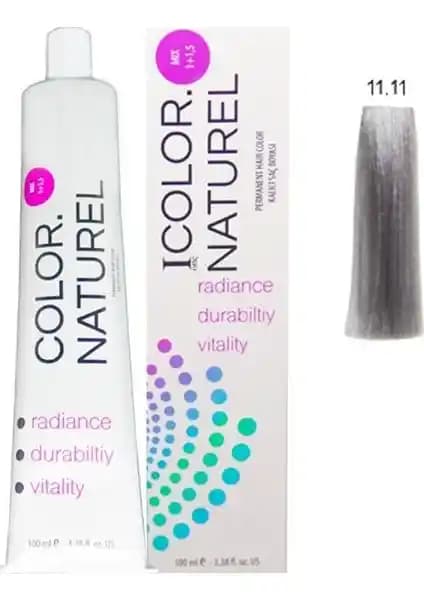 Color Naturel 11.11 Küllü Platin Saç Boyası Kalıcı ve Doğal Saç Rengini Güçlü Kapama ile Sunar