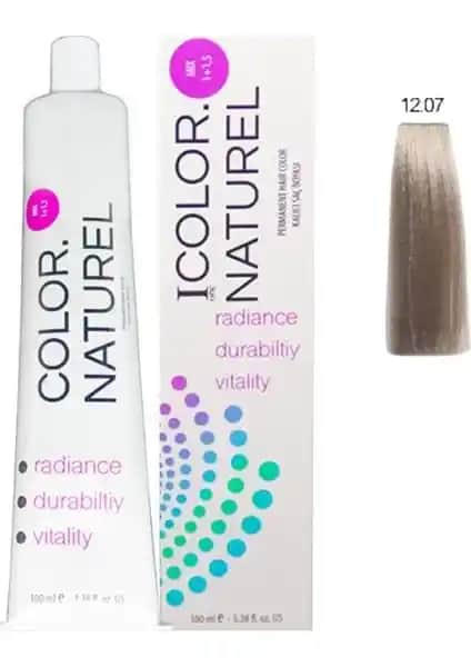 Color Naturel 12.07 İrize Platin Saç Boyası ile Kalıcı ve Parlak Saç Renkleri
