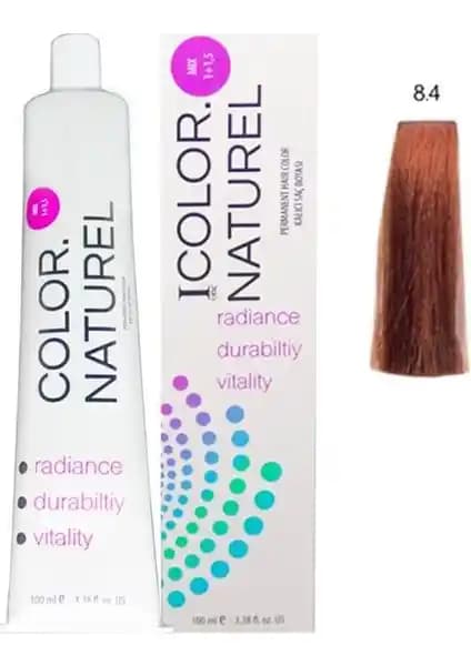 Color Naturel 8.4 Açık Bakır Saç Boyası: Kalıcı ve Doğal Renk Seçeneği