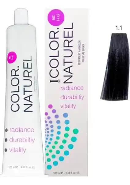 Color Naturel Mavi Siyah Saç Boyası 1.1 Kalıcı ve Bakımlı Renkler İçin Güvenilir Tercih