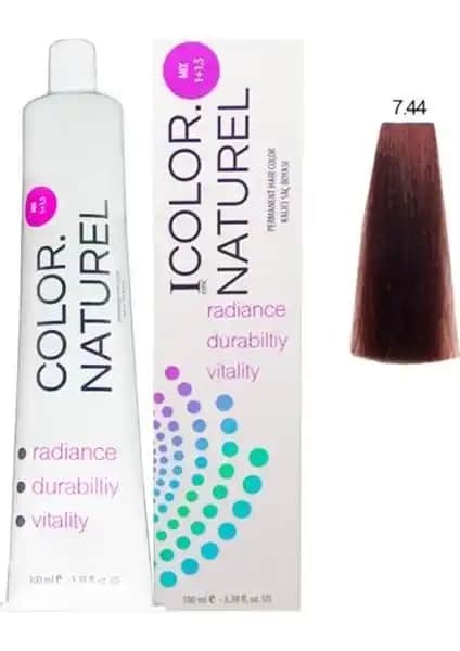 Color Naturel Saç Boyası 7.44 Yoğun Bakır: Kalıcı ve Doğal Bakır Tonu Saç Rengi