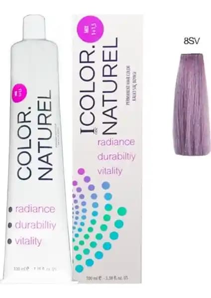 Color Naturel Saç Boyası 8SV Açık Viyole Kumral ile Doğal ve Kalıcı Renkler