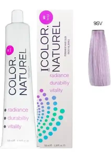 Color Naturel Saç Boyası 9SV Viyole Sarı Kalıcı ve Parlak Saç Rengi İçin Uygun