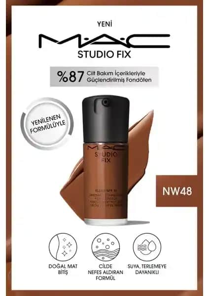 Mac 24 Saat Kalıcı Mat Fondöten ile Studio Radiance Fondöten Karşılaştırması