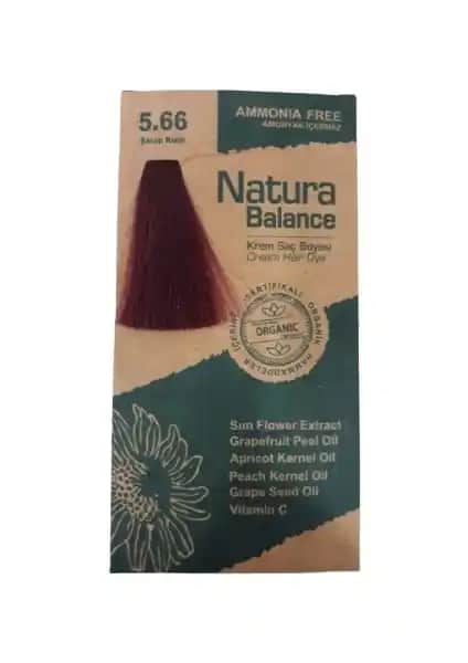 Natura Balance Krem Saç Boyası Şarap Kızılı Renk ile Doğallık ve Kalıcılık Sağlar