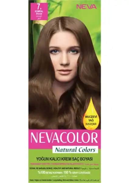 Nevacolor Natural Colors 7 Kumral Kalıcı Krem Saç Boyası Seti - Doğal ve Parlak Görünüm