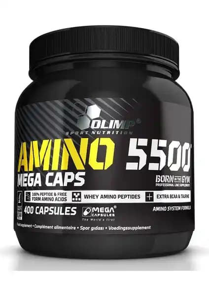 Olimp Amino 5500 400 Kapsül Sporcular İçin Güç ve Dayanıklılık Destekleyici Takviye