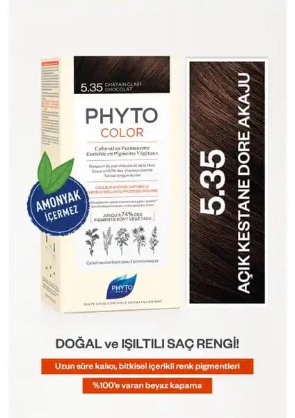 Phyto Color 5.35 Açık Kestane Dore Akaju Doğal ve Kalıcı Saç Boyası Ürünü Tanıtımı