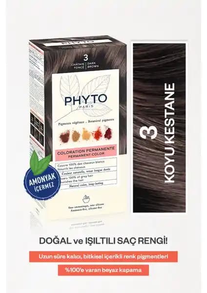 Phyto Color Koyu Kestane 3 Doğal ve Güvenilir Bitkisel Saç Boyası Özellikleri