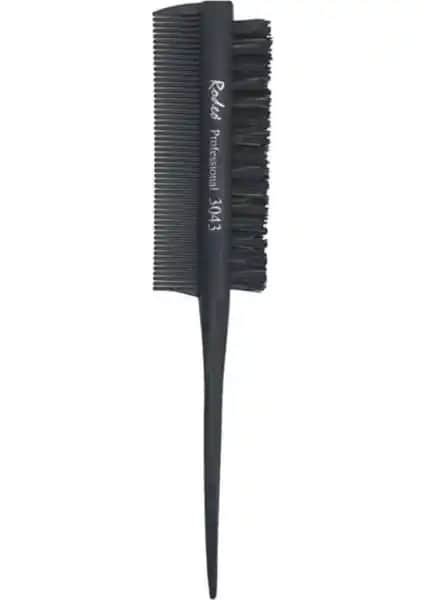 Rodeo Topuz Fırçası Krepe Şiş Tarak 3 in 1 Çok Yönlü Saç Şekillendirme Aracı