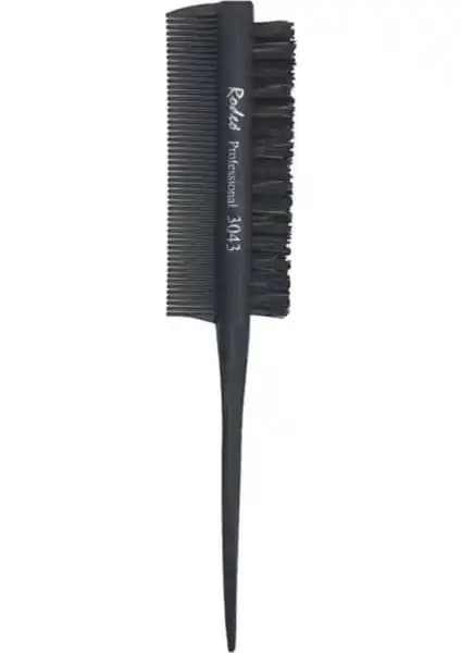 Rodeo Topuz Fırçası Krepe Şiş Tarak 3 in 1 Çok Yönlü Saç Şekillendirme Aracı