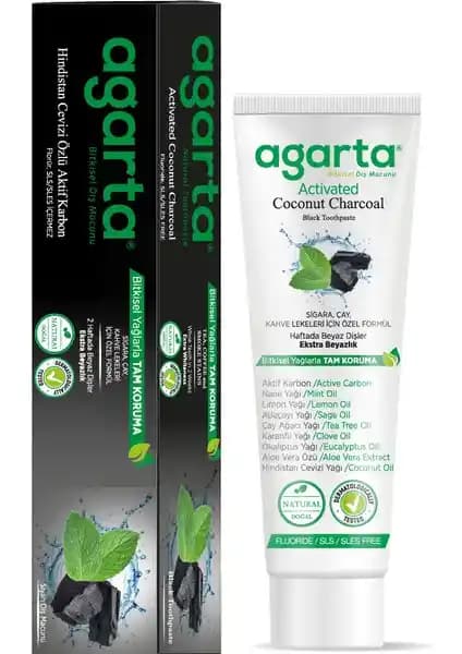 Agarta Doğal Hindistan Cevizi Özlü Aktif Karbon Diş Macunu ile Dişlerinizi Beyazlatın
