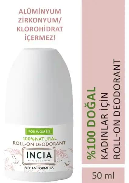 INCIA %100 Doğal Roll On Deodorant: Kadınlar İçin Etkili ve Sağlıklı Çözüm