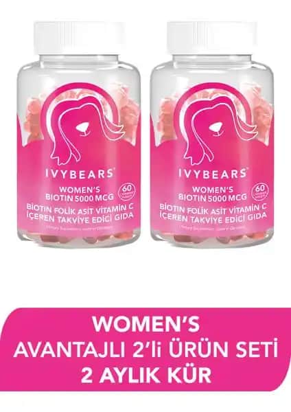 Ivybears Kadın Saç Vitamini: Etkili Biotin İçeren Sağlıklı Bir Seçenek
