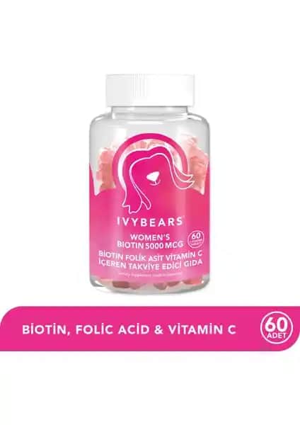 Ivybears Kadın Saç Vitamini: Saç ve Tırnak Sağlığı İçin Etkili Takviye